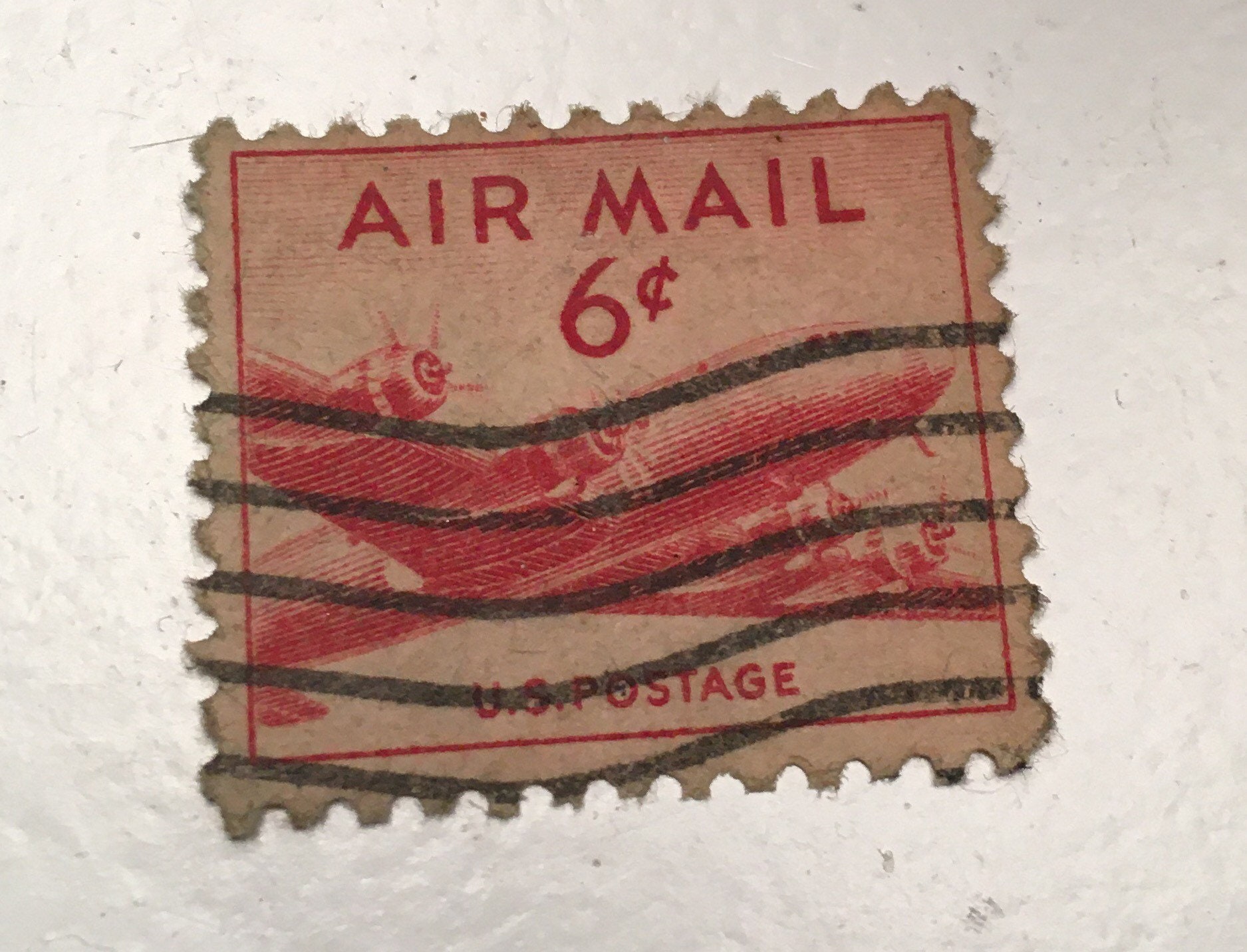 Lot - RARE 3 Cent Liberty, 6 Cent Air Mail Stamps