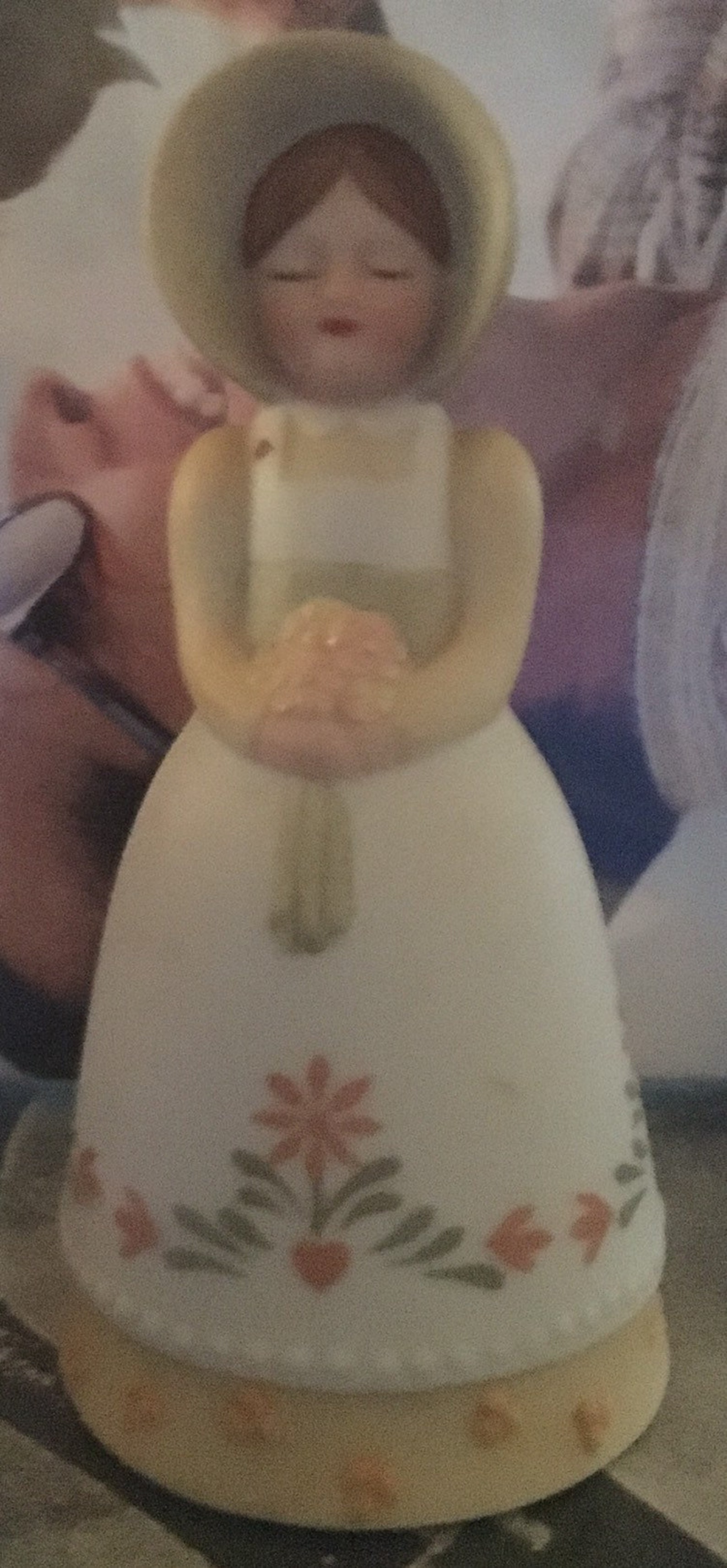 Avon 1985 Vintage Figurine Bell Bisque Porcelain Girl Flowers Etsy