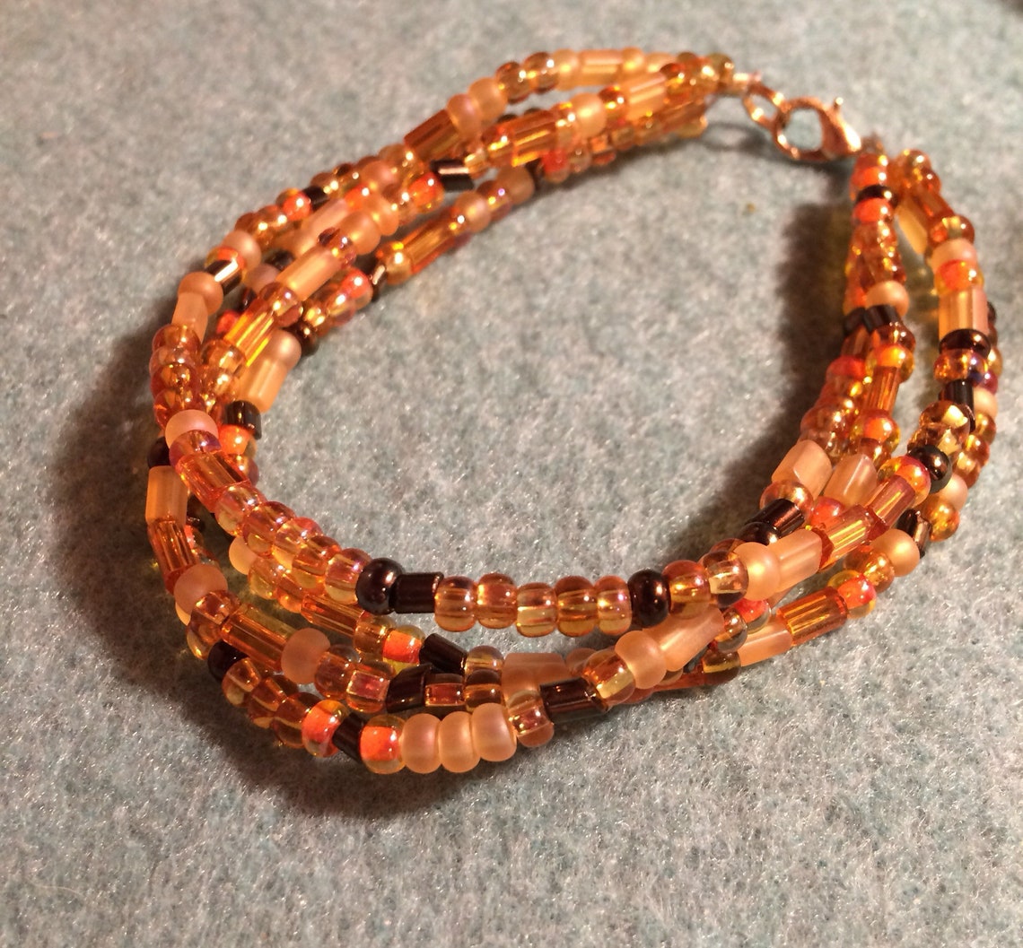 Multi Strand Beaded Bracelet Handmade Vintage - Etsy