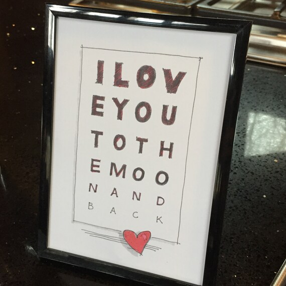 I Love You To The Moon And Back Eye Chart