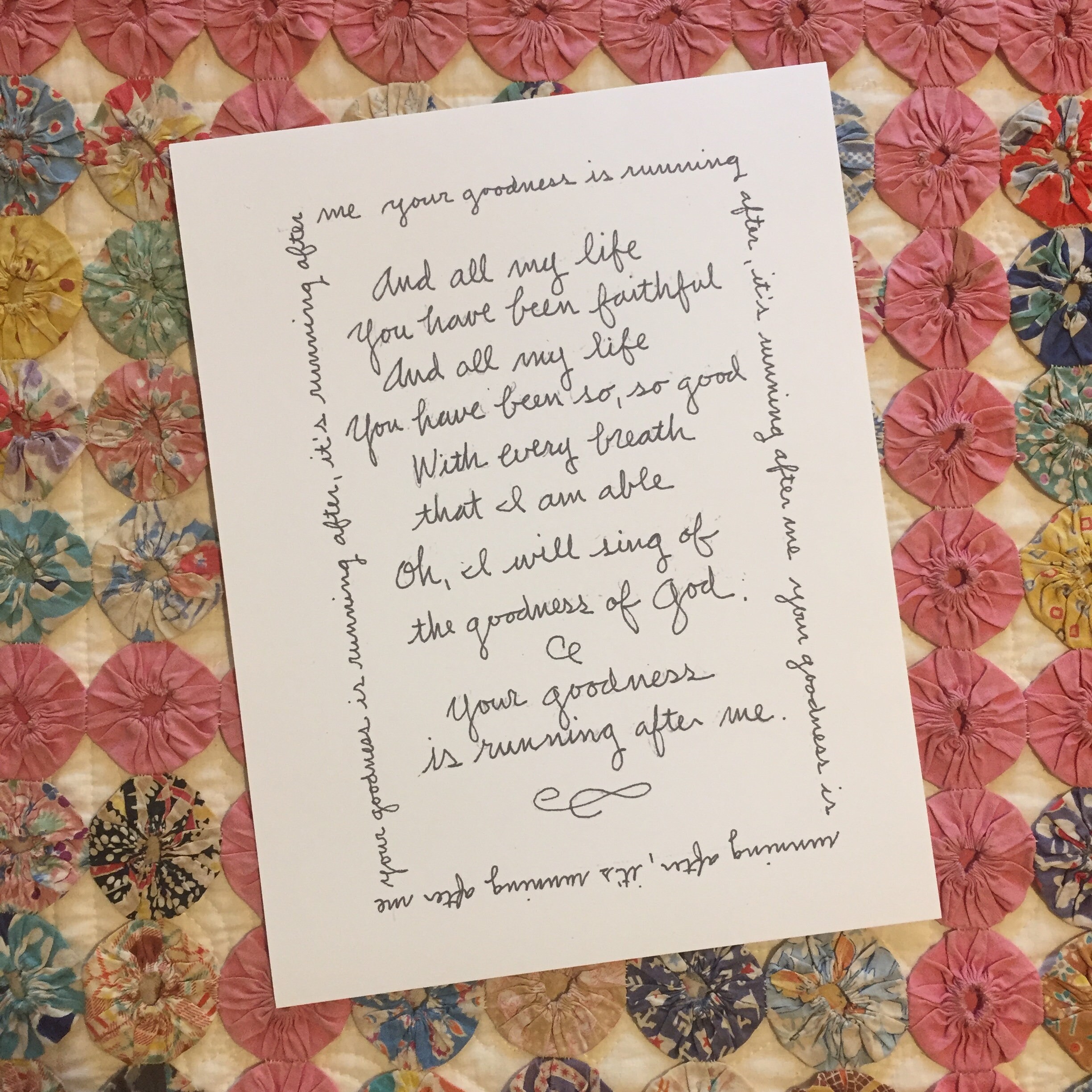 Goodness Of God 8 1 2 X 11 Print Christian Song Lyrics Etsy Australia