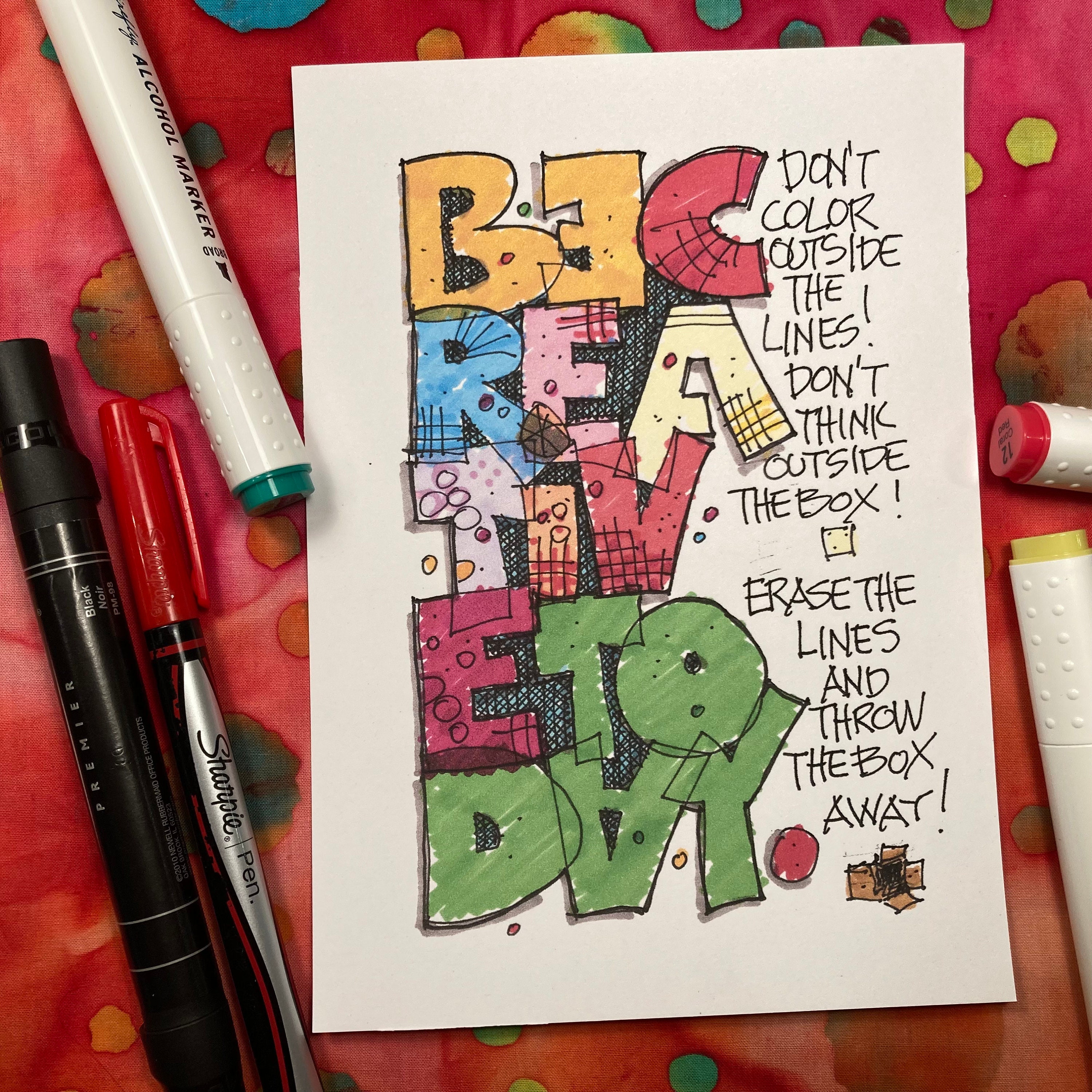 Art and Craft Supplies Doodle, DIY Tools Graphic by Big Barn