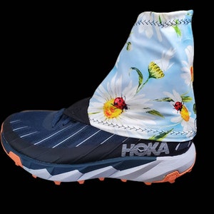 Ladybug Print Trail Gaiters for Trail Running, Hiking, Biking, Walking