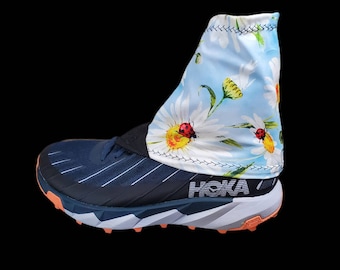 Ladybug Print Trail Gaiters for Trail Running, Hiking, Biking, Walking