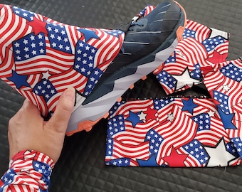 4th of July Trail Gaiters and Arm Sleeve Set, Patriotic Running