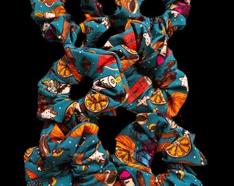 Pumpkin Fall Hair Scrunchies