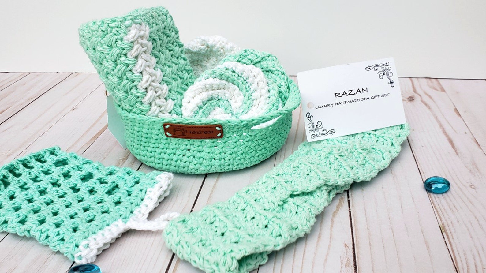 Luxury Spa Gift Set Crochet Spa Gift Set Crochet Bath Gift Etsy