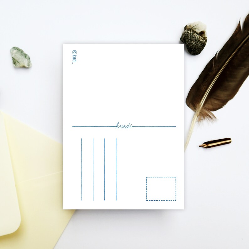 Watercolor Print Christmas Card Holiday Postcard Christmas Greetingcard Postcard with winter theme