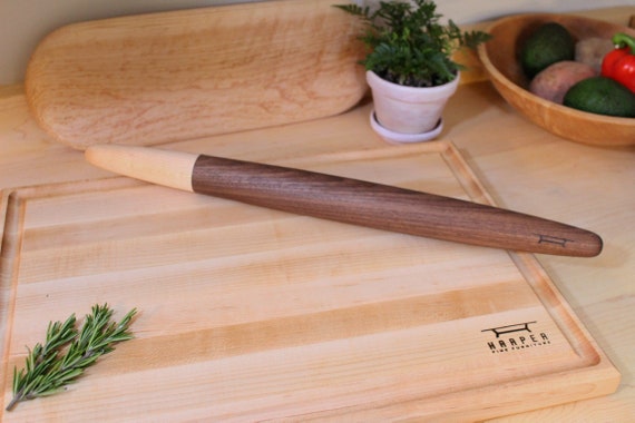 French Rolling Pin Wood Rolling Pin Walnut Maple