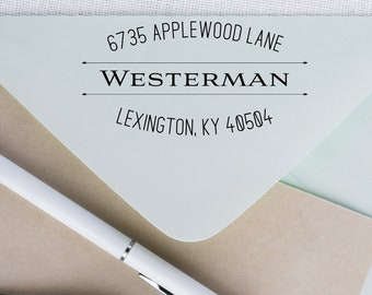 Wedding Address Invite Stamp Custom Name, Stamp Personalized Wedding Return Address Stamp, Modern Address Stamp Self Inking, 3.00 X 1.50