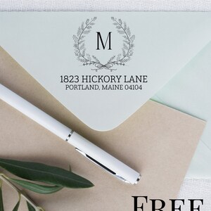 Custom Stamp Monogram Stamp Self Inking, Wedding Return Address Stamp Wedding, Personalized Stamp Monogram Stamp Initials, 1.57 X 2.36