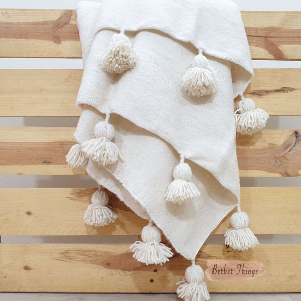 Pom Pom Blanket Etsy