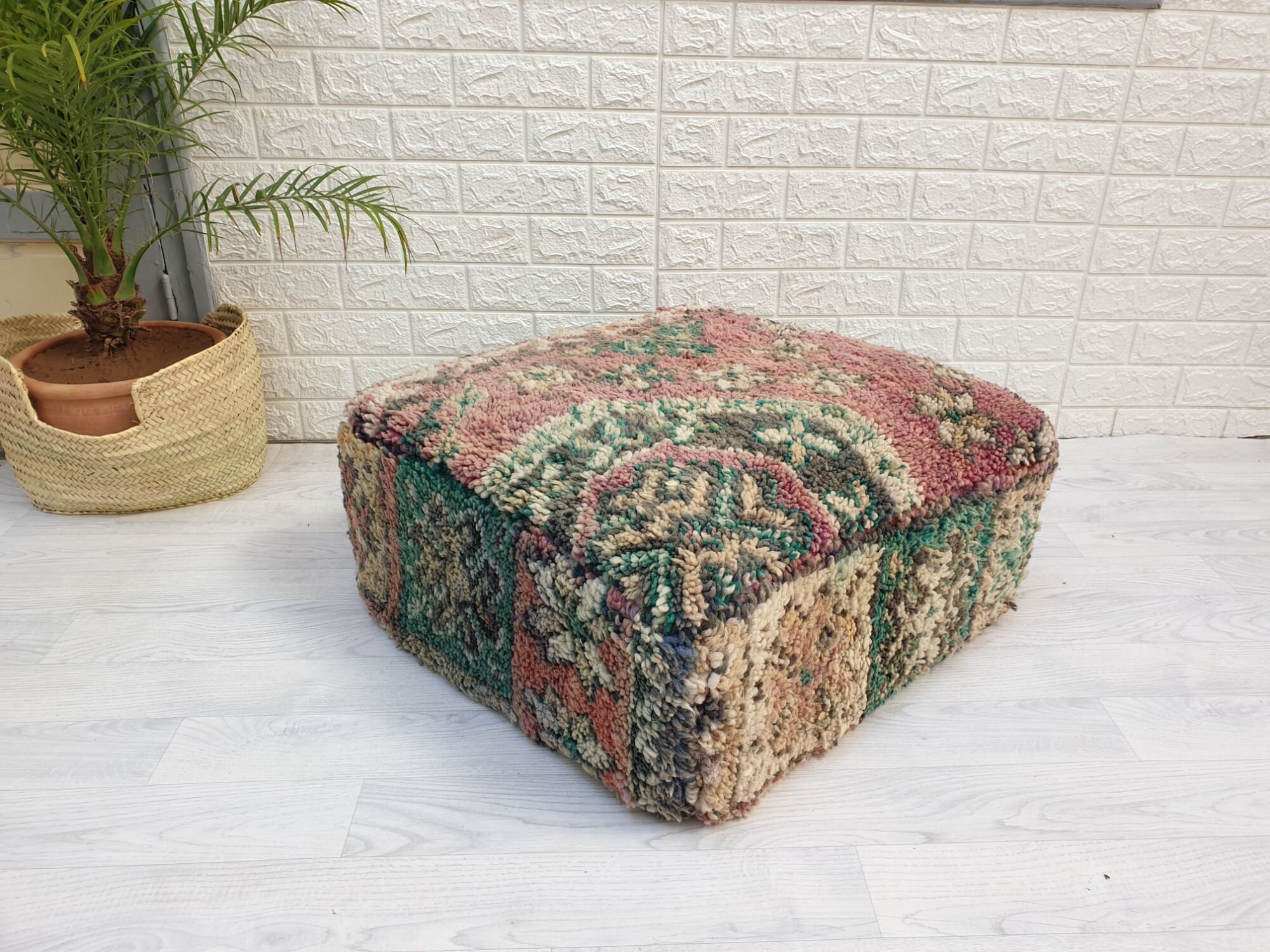 Cojín de piso vintage marroquí de 23 x23x10 | Etsy