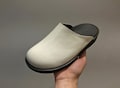 handmade] men row sabot leather round toe mule slide babouche sandals minimalist product logo