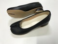 hand made) women leather tabi mid pumps shoes slingback in white round toe split toe product logo