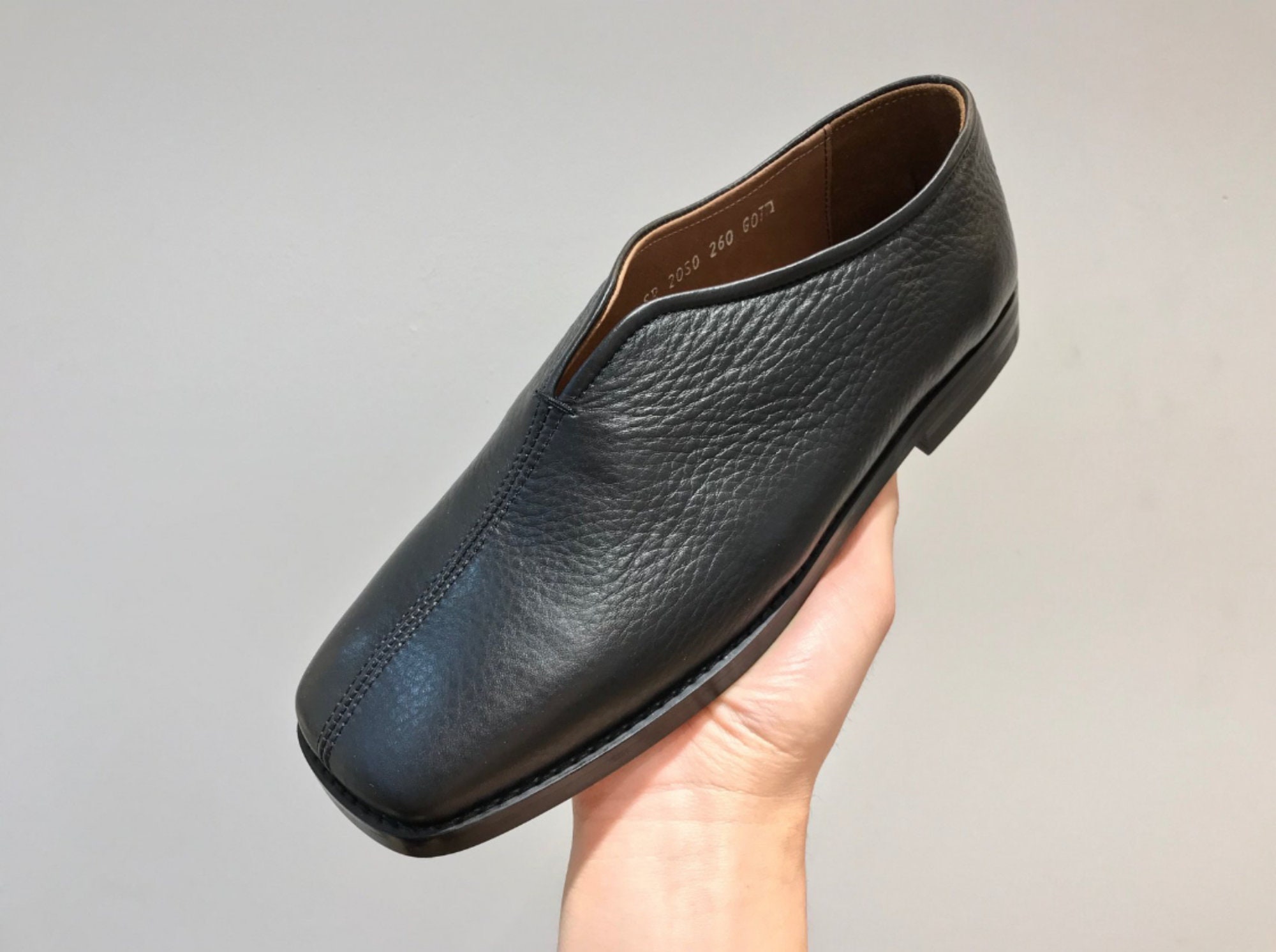 Handmade] Men Leather Chinese Slippers Slip On Shoes Babouche Maire Derby |  eBay