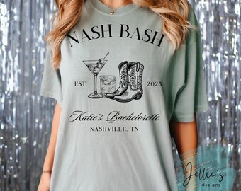Custom Bachelorette party, bride Nash Bash PNG digital file