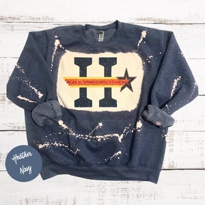 Houston Astros bleached Sweatshirt! Glitter effect, Adult and youth unisex fit