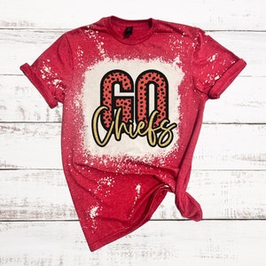 Chiefs bleached tee! Kansas City bleached shirt,