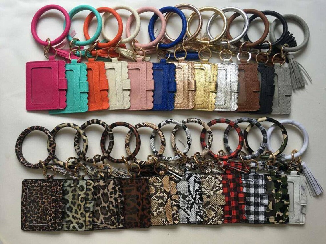 Wristlet Wallet Keychain Etsy
