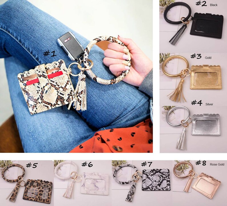 Wristlet Wallet Keychain Etsy