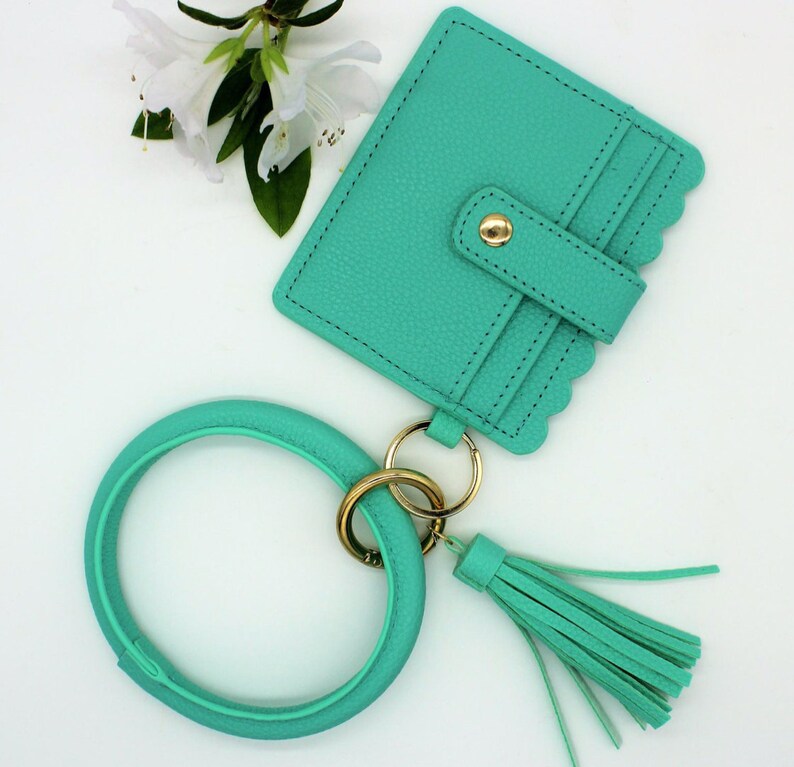 Wristlet Wallet Keychain Etsy