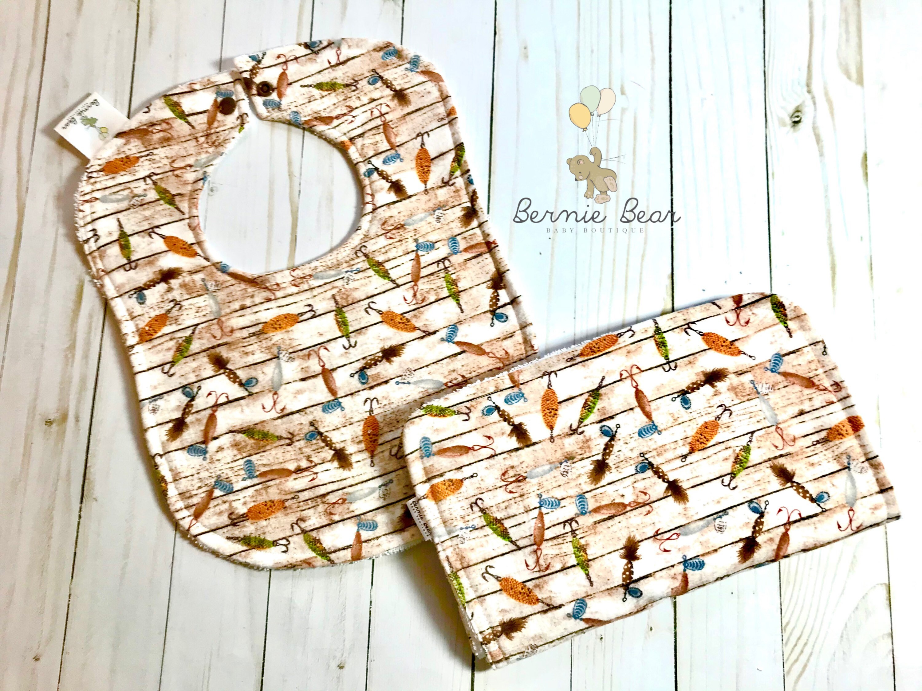 Fishing Lure Baby Bib Fishing Lure Burp Cloth Fishing Lure Etsy