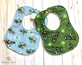 John Deere tractorbabyslabbetjes | John Deere | Slabbetjes | Boerderij babyslabbetjes | Kwijlslabbetjes | Babyslabbetjes voor peuters | Babyslabbetje | Dribbelslabbetjes
