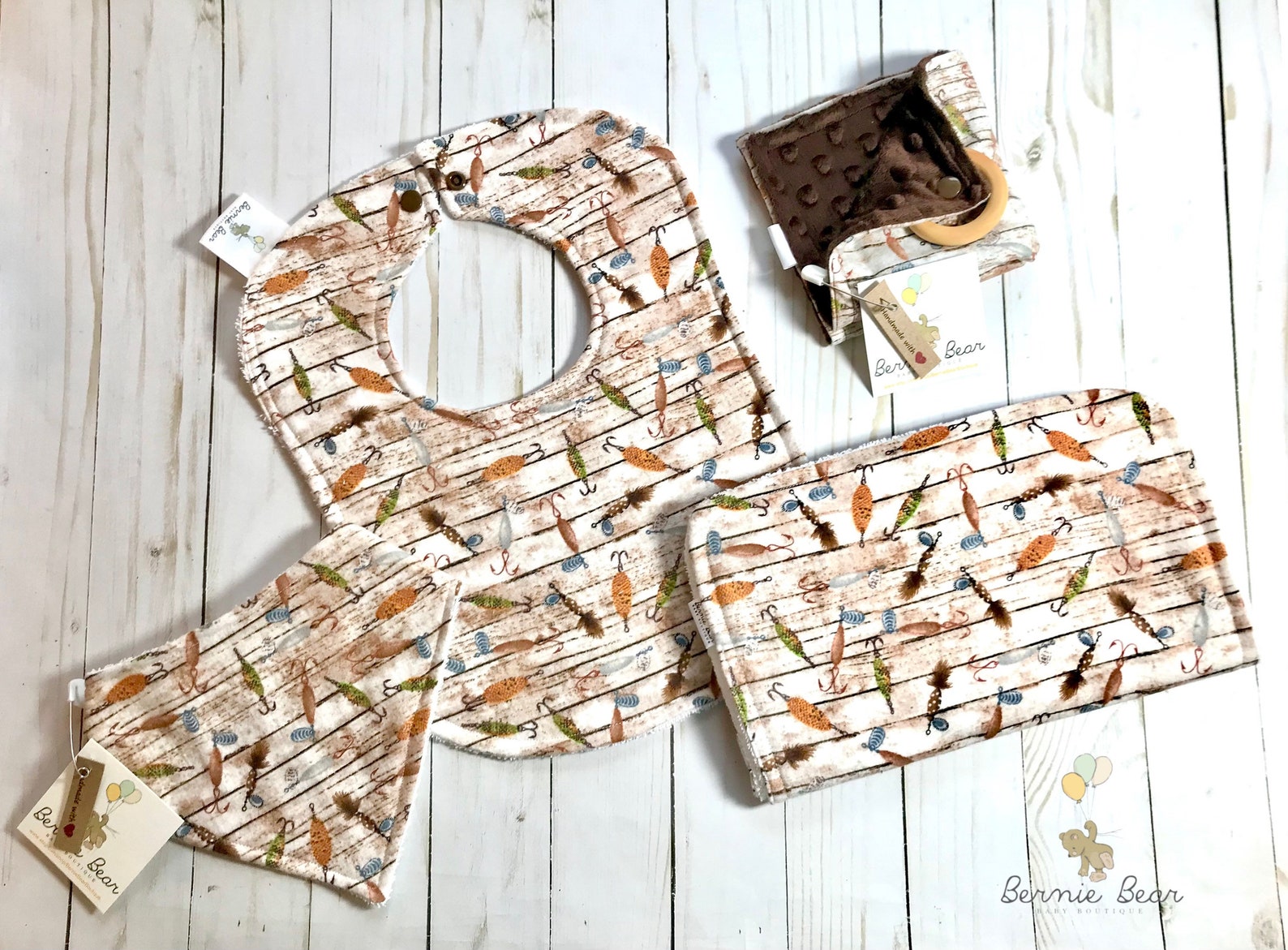 Fishing Lure Baby Bib Fishing Lure Burp Cloth Fishing Lure Etsy