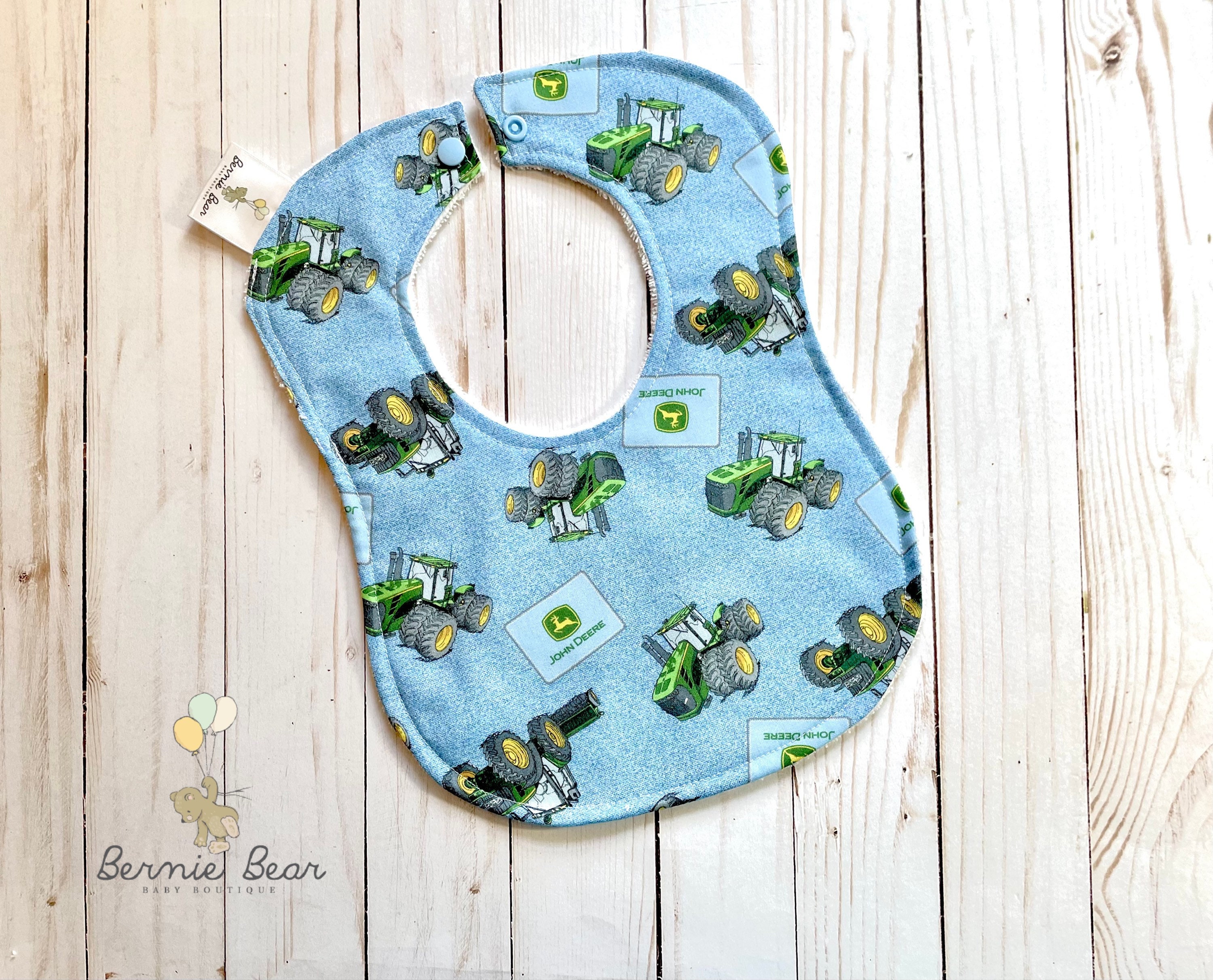 John Deere Tractor Baby Bibs John Deere Baby Bibs Farm Etsy