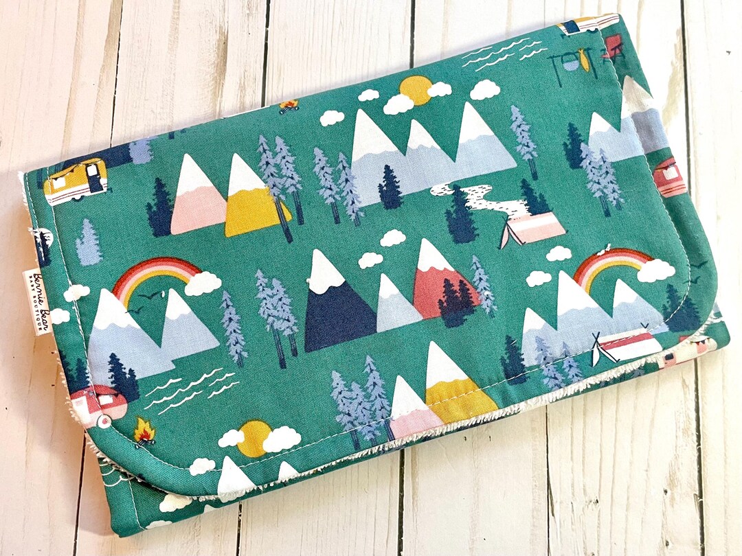 Girl Adventure Retro Camper Burp Cloth: Absorbent Terry Cloth | Cotton ...
