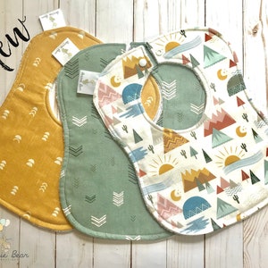 Boho Baby Bib | Boho Desert Baby Bibs | Boho Drool Bib | Southwest Baby Bib | Southwestern Baby Bib | Cactus Baby Bib | Mountain Baby Bib |
