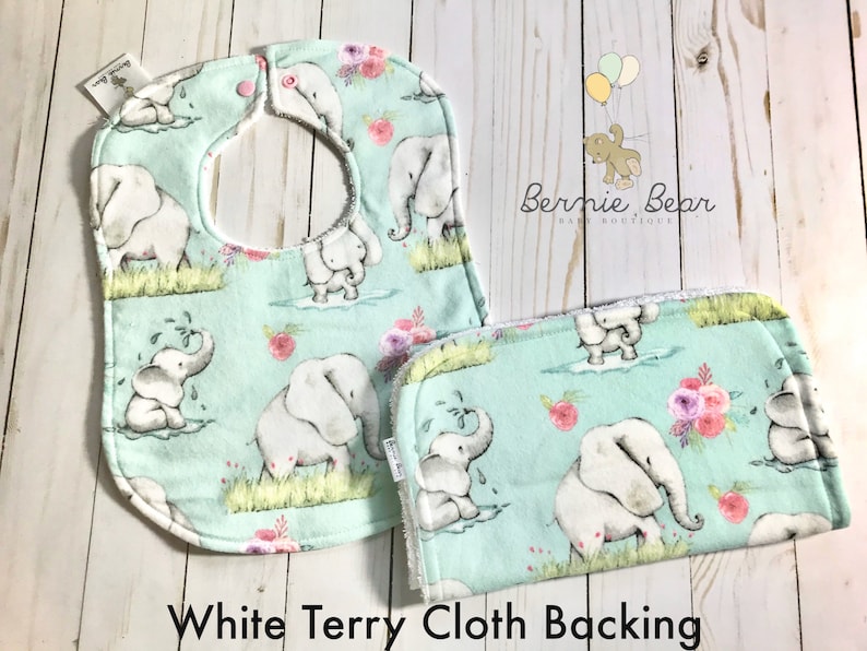 Elephant Baby Bib Elephant Burp Cloth Bandana Bibs Mini Etsy