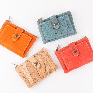 Compacto, Cortiça, Vegano, Feminino, Carteira, Bolsa, Nenhum animal prejudicado