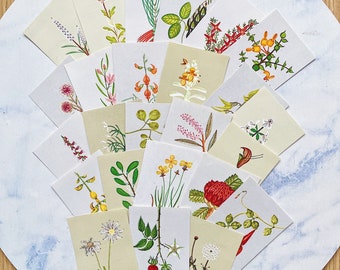 Packet 25 Various Vintage Botanical Illustrations - Junk Journal, Crafting, Scrapbooking, Snail Mail, Card Making, Journaling, Collage