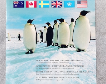 Vintage 1989 "Our World: International Images of Nature - Volume 1" Stamp Presentation Pack - AusPost, USPS, Canada Post