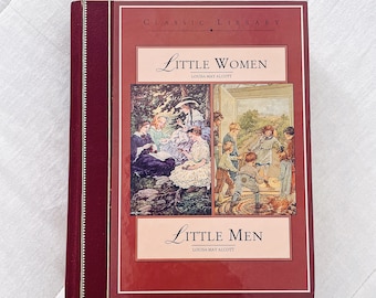 "Vintage Hardcover ""Little Women" & ""Little Men"" von Louisa May Alcott - Klassische Bibliotheksausgabe - Erschienen bei Smithmark Verlage Inc 1995."