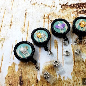 Owl I.D. Badge Reels, Cute Owls Badge Reels
