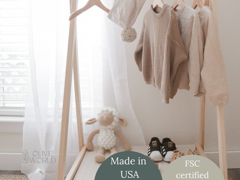 Clothing Rack With Storageclothing Rack Nursery Decor Dress Etsy