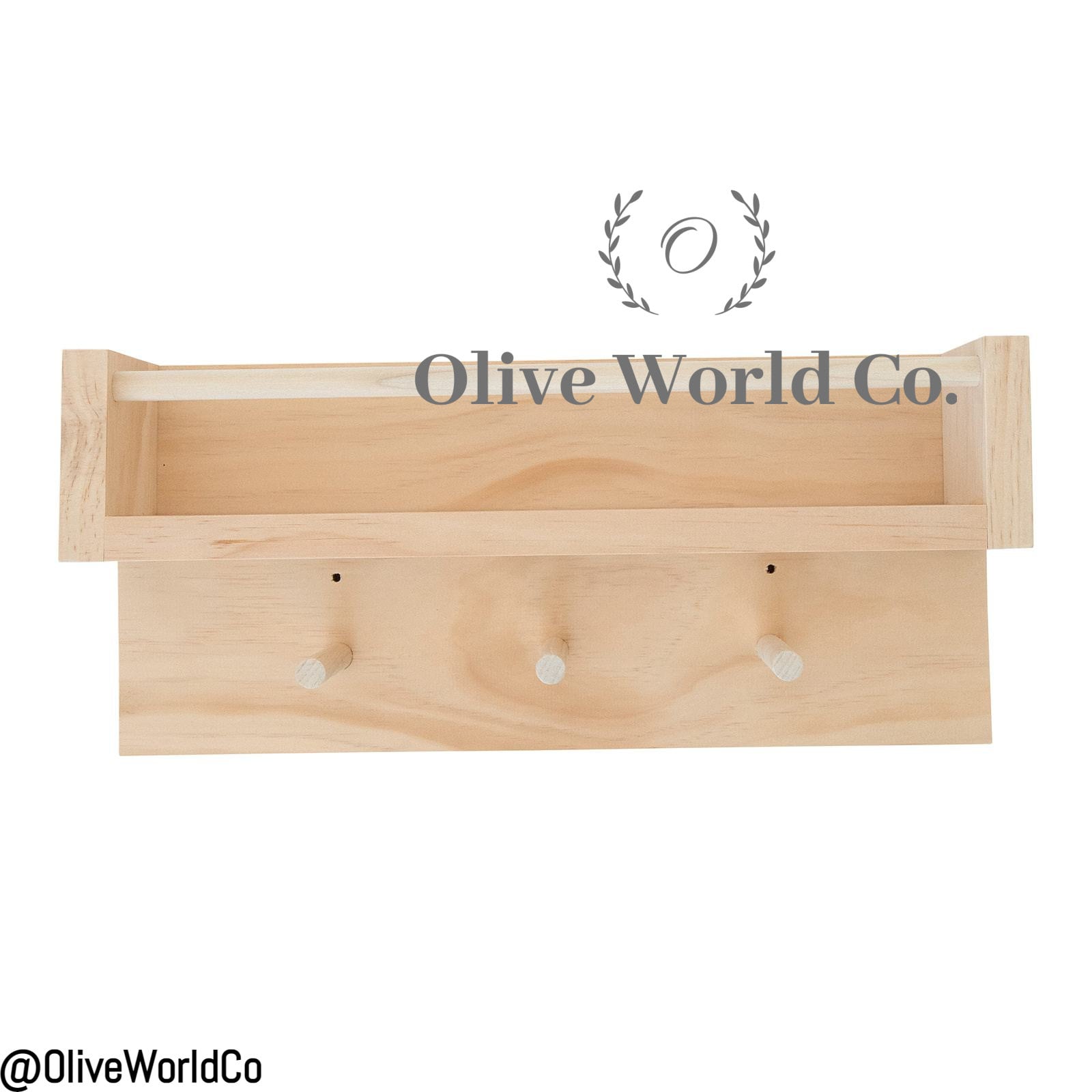 Bookshelf with Pegs Shelf With Hooks Nursery Shelf Etsy