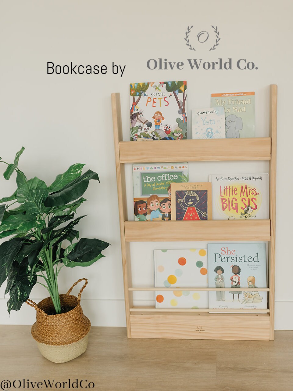 Kids bookshelfModern bookcaseChildren's bookshelf Etsy