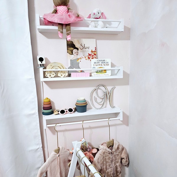 Wooden Bookshelf || Wall Shelf || Spices Shelf || Nursery room shelf || Nordic style shelf