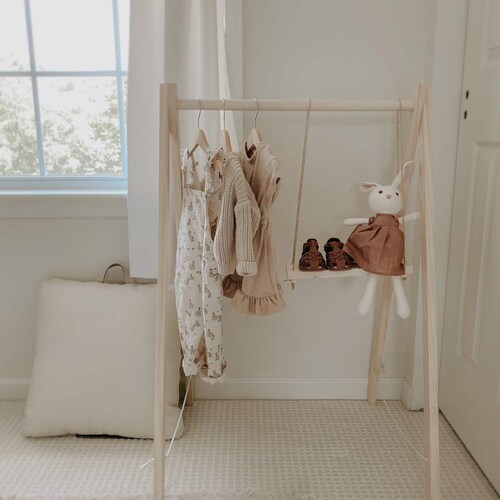 Clothing Rack Natural Kids Closet Etsy