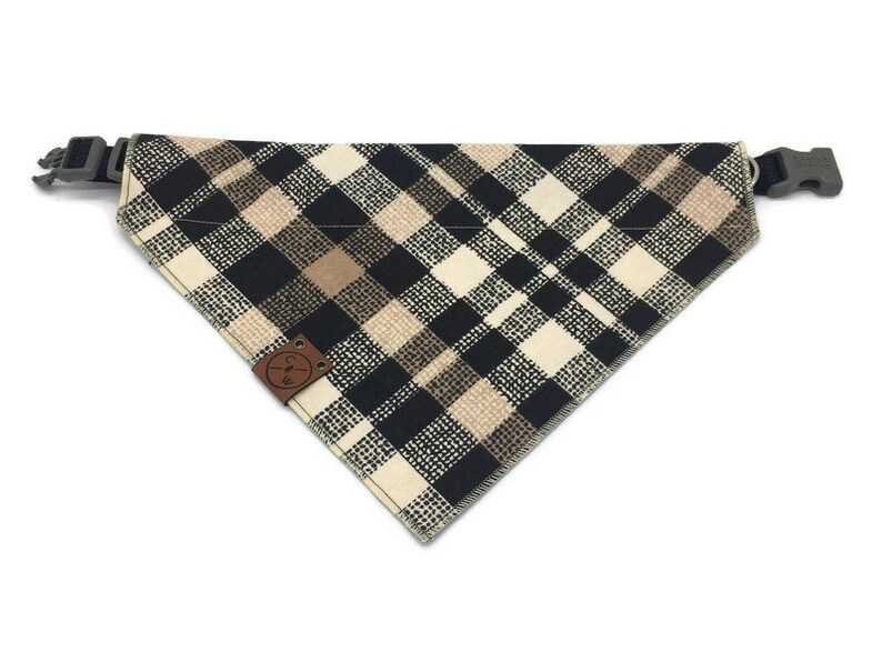 Dog Bandana / Dog Bandanna / Over Collar / Slipon / Tan and Etsy