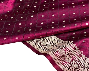 Sari de seda pura Mashru para bodas y festivales