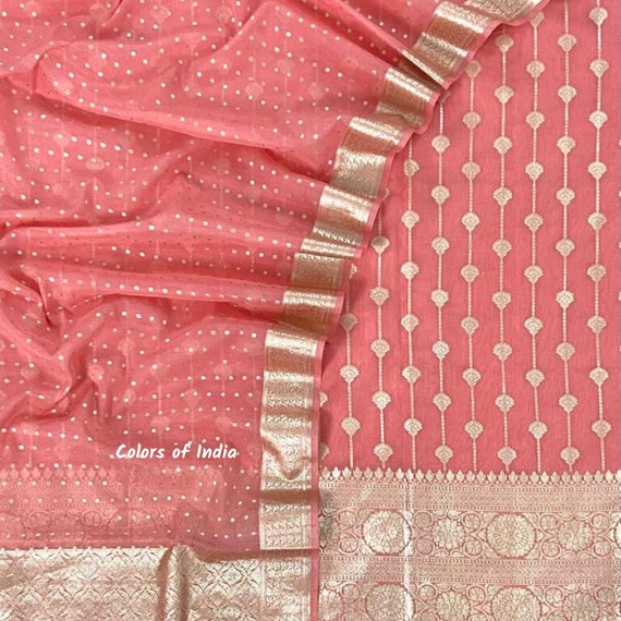 Party Wear Chanderi Silk Multi Thread Work Unstitched Dress Material  Online, Chanderi Salwar Kameez, चंदेरी सूट - Skyblue Fashion, Surat | ID:  2850460689233