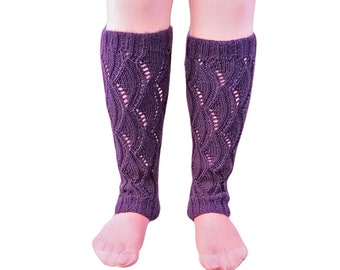 Legwarmers Women , Knitted  Legwarmers , Legwarmers  Wool ,Purple leg Warmers,   FREE  SHIPPING