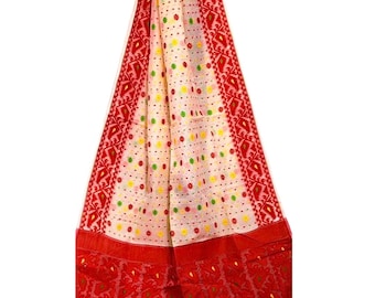 Pure Cotton Jamdani Saree with Blouse Piece, Handloom Saree