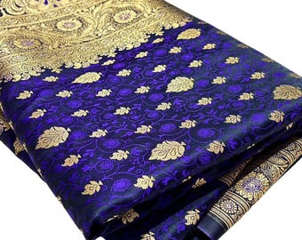 Mashru Tanchui Silk Banarasi Saree, handvävd bröllopssaree