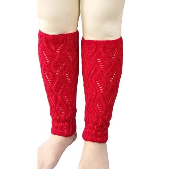 Red Leg Warmers Wool Leg Warmers Ladies Leg Warmers Legwarmers Girls FREE SHIPPING Etsy